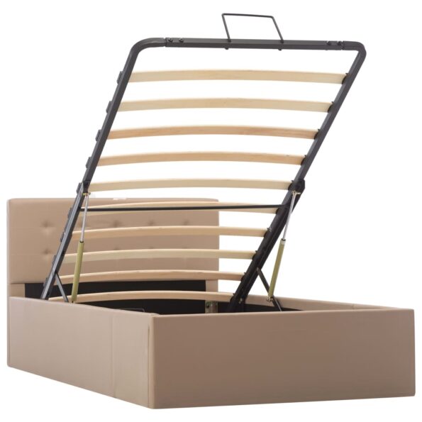 vidaXL Hydraulický posteľný rám+úložný priestor, umelá koža 90x200 cm – Obrázok 2