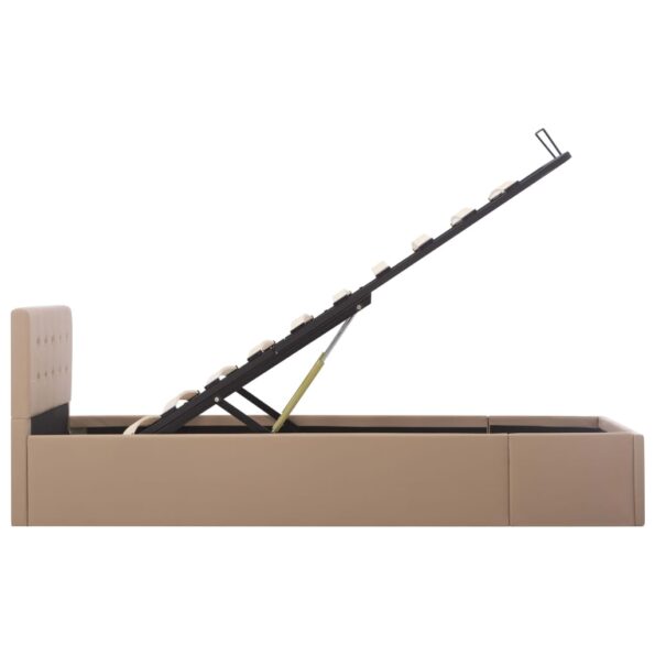 vidaXL Hydraulický posteľný rám+úložný priestor, umelá koža 90x200 cm – Obrázok 6