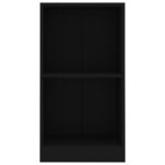 vidaXL Knižnica farba čierny 40x24x75 cm kompozitné drevo – Obrázok 4