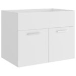 vidaXL Skrinka pod umývadlo, biela 60x38,5x46 cm, kompozitné drevo – Obrázok 2