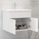 vidaXL Skrinka pod umývadlo, biela 60x38,5x46 cm, kompozitné drevo – Obrázok 3