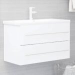 vidaXL Skrinka pod umývadlo, biela 80x38,5x48 cm, kompozitné drevo – Obrázok 2