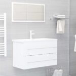 vidaXL Skrinka pod umývadlo, biela 80x38,5x48 cm, kompozitné drevo – Obrázok 3