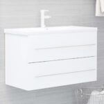 vidaXL Skrinka pod umývadlo, biela 80x38,5x48 cm, kompozitné drevo