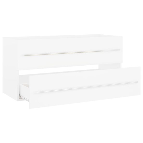 vidaXL Skrinka pod umývadlo, biela 100x38,5x48 cm, kompozitné drevo – Obrázok 4