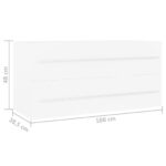 vidaXL Skrinka pod umývadlo, biela 100x38,5x48 cm, kompozitné drevo – Obrázok 7