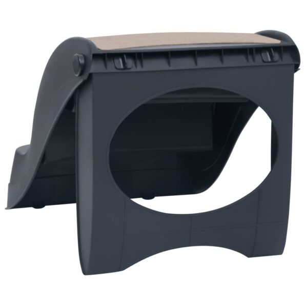 vidaXL Skladacie 3-stupňové schody pre psa tmavosivé – Obrázok 5