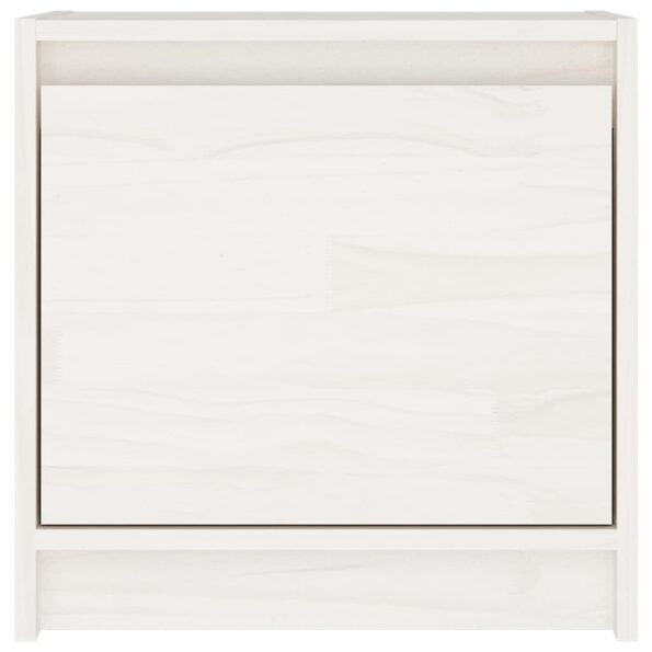 vidaXL Nočný stolík biely 40x30,5x40 cm borovicový masív – Obrázok 5