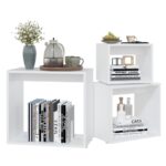 vidaXL Zasúvacie stolíky 3 ks biele drevotrieska – Obrázok 4