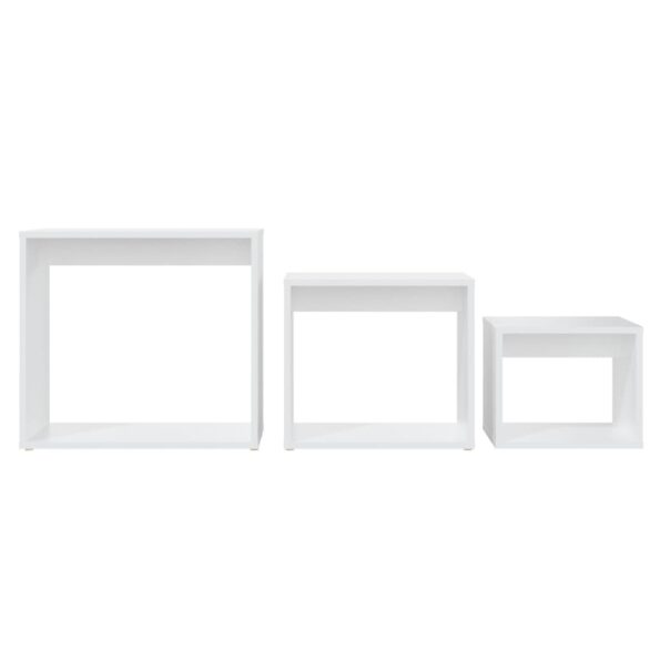 vidaXL Zasúvacie stolíky 3 ks biele drevotrieska – Obrázok 6