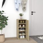 vidaXL Skrinky na topánky 2 ks dub sonoma 32x35x70 cm drevotrieska – Obrázok 6