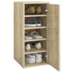 vidaXL Skrinky na topánky 2 ks dub sonoma 32x35x70 cm drevotrieska – Obrázok 7