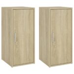 vidaXL Skrinky na topánky 2 ks dub sonoma 32x35x70 cm drevotrieska – Obrázok 8