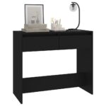 vidaXL Konzolový stolík čierny 89x41x76,5 cm oceľový – Obrázok 4