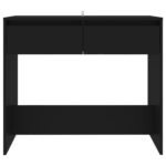 vidaXL Konzolový stolík čierny 89x41x76,5 cm oceľový – Obrázok 5