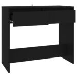 vidaXL Konzolový stolík čierny 89x41x76,5 cm oceľový – Obrázok 7