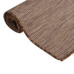 vidaXL Vonkajší koberec s plochým tkaním 140x200 cm hnedý – Obrázok 3