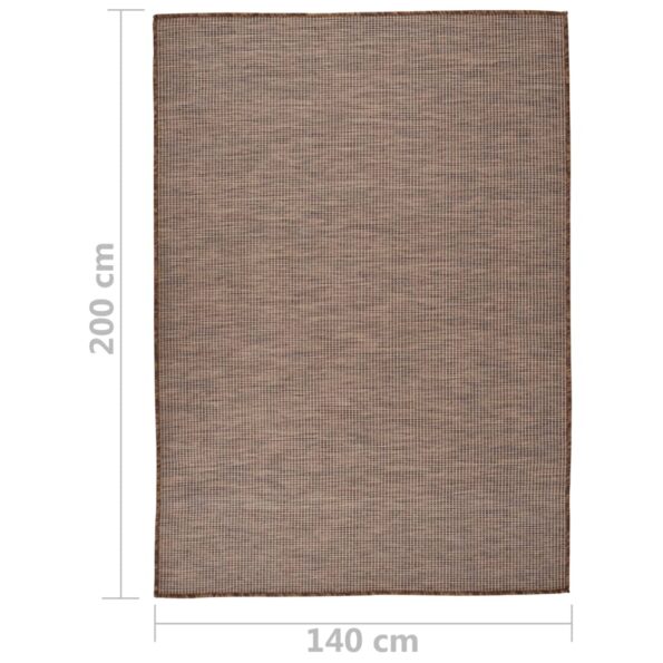VXL8720286874691_g_en_hd_5.jpg vidaXL Vonkajší koberec s plochým tkaním 140x200 cm hnedý – Obrázok 6