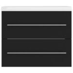 vidaXL Skrinka so vstavaným umývadlom čierna spracované drevo – Obrázok 6