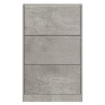 vidaXL Botník betónovo sivý 63x24x103 cm spracované drevo – Obrázok 4