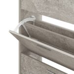 vidaXL Botník betónovo sivý 63x24x103 cm spracované drevo – Obrázok 6