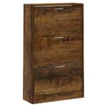 vidaXL Botník dymový dub 63x24x103 cm spracované drevo – Obrázok 3
