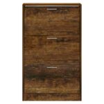 vidaXL Botník dymový dub 63x24x103 cm spracované drevo – Obrázok 4
