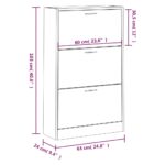 vidaXL Botník dymový dub 63x24x103 cm spracované drevo – Obrázok 8