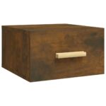 vidaXL Nástenný nočný stolík dymový dub 35x35x20 cm – Obrázok 2