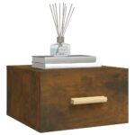 vidaXL Nástenný nočný stolík dymový dub 35x35x20 cm – Obrázok 4