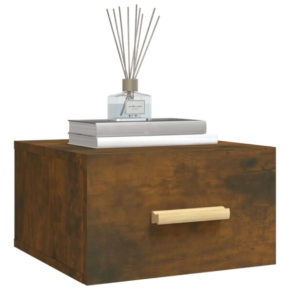vidaXL Nástenný nočný stolík dymový dub 35x35x20 cm – Obrázok 4