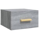 vidaXL Nástenný nočný stolík sivý dub sonoma 35x35x20 cm – Obrázok 2