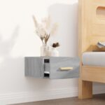 vidaXL Nástenný nočný stolík sivý dub sonoma 35x35x20 cm – Obrázok 3