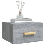 vidaXL Nástenný nočný stolík sivý dub sonoma 35x35x20 cm – Obrázok 4
