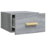 vidaXL Nástenný nočný stolík sivý dub sonoma 35x35x20 cm – Obrázok 6