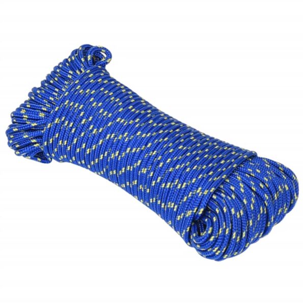 vidaXL Lodné lano modré 3 mm 25 m polypropylén – Obrázok 2