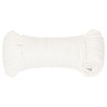 vidaXL Lodné lano biele 4 mm 100 m polypropylén – Obrázok 3