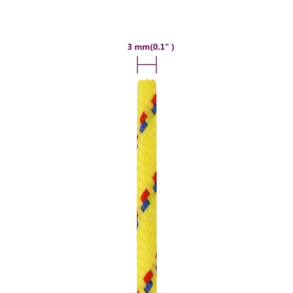 vidaXL Lodné lano žlté 3 mm 25 m polypropylén – Obrázok 6