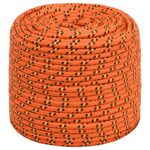 vidaXL Lodné lano oranžové 10 mm 500 m polypropylén – Obrázok 2