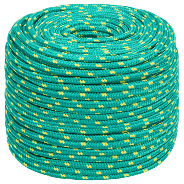 vidaXL Lodné lano zelené 10 mm 100 m polypropylén – Obrázok 2