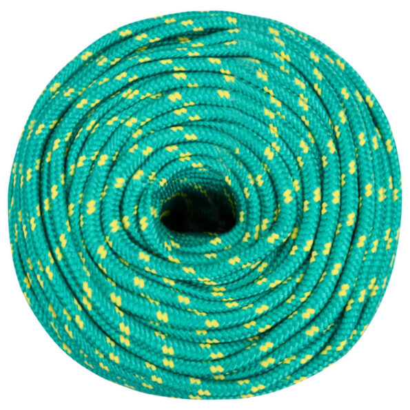vidaXL Lodné lano zelené 10 mm 100 m polypropylén – Obrázok 3