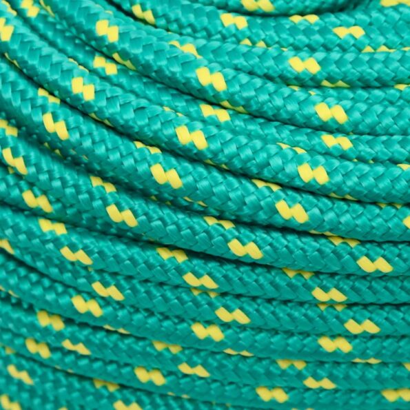 vidaXL Lodné lano zelené 10 mm 100 m polypropylén – Obrázok 4