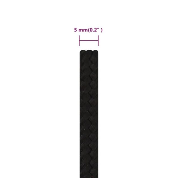 VXL8720287130888_g_en_hd_5.jpg vidaXL Pracovné lano čierne 5 mm 100 m polyester – Obrázok 6