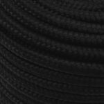 vidaXL Pracovné lano čierne 14 mm 25 m polyester – Obrázok 4