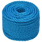 vidaXL Pracovné lano modré 20 mm 50 m polypropylén – Obrázok 2