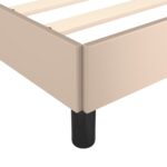 vidaXL Posteľný rám s čelom bez matraca kapučínový 160x200 cm – Obrázok 7