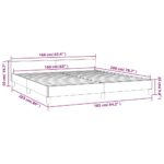 vidaXL Posteľný rám s čelom bez matraca kapučínový 160x200 cm – Obrázok 9