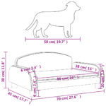 vidaXL Pelech pre psa tmavosivý 70x45x30 cm látka – Obrázok 7