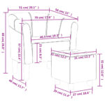 vidaXL Relaxačné kreslo s podnožkou žlté zamat – Obrázok 8