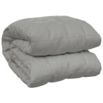 vidaXL Záťažová prikrývka šedá 235x290 cm 11 kg látka – Obrázok 3